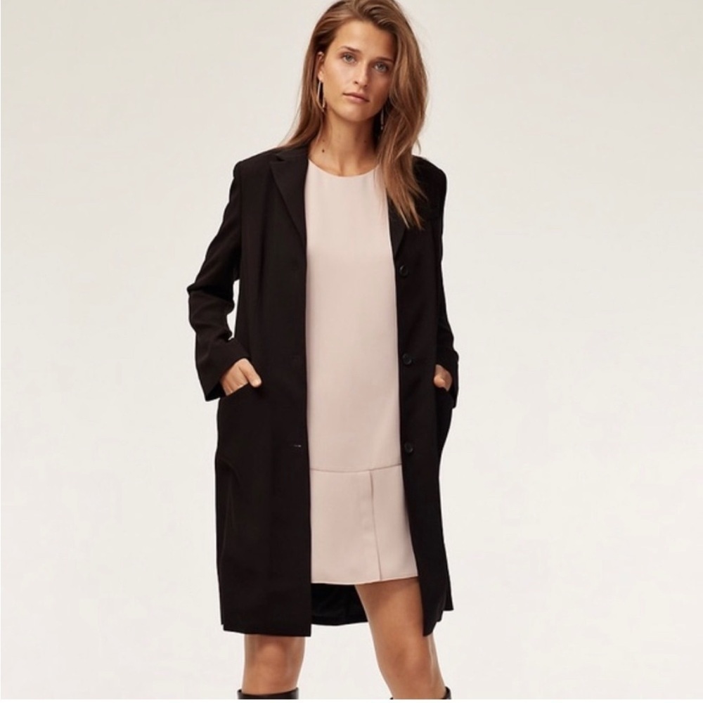 Aritzia Babaton Trent Long Blazer Jacket | Black | 0
